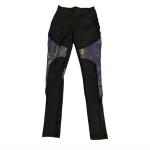 NWOT Style Reform Black Glitter Leggings Size Small